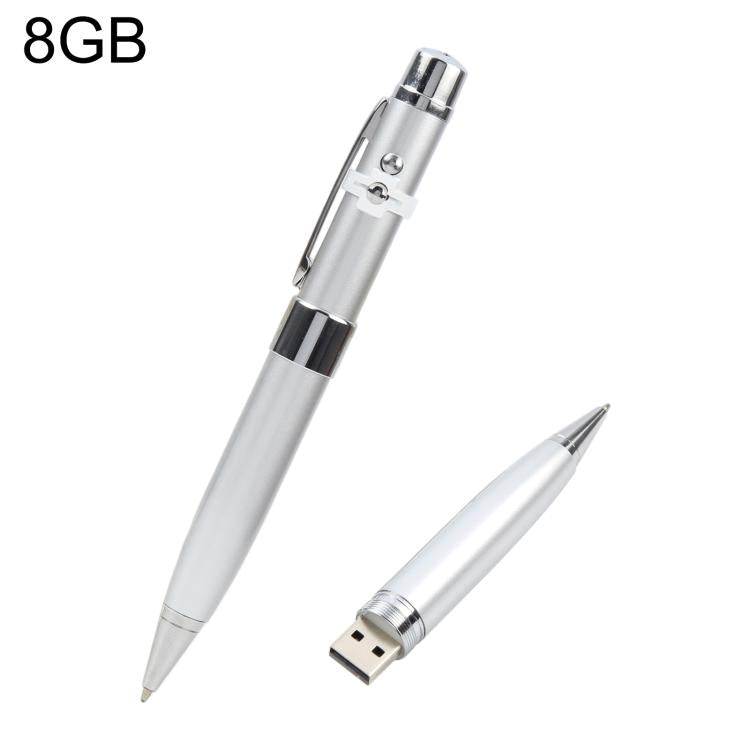 3 in 1 Laser Pen Style USB Flash Disk, Silver (16GB), 2GB (Silver), 4GB (Silver), 8GB (Silver), 16GB (Silver), 2GB (Black), 4GB (Black), 8GB (Black), 16GB (Black)