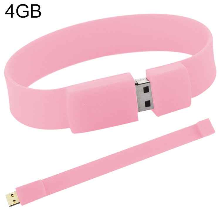 4GB Silicon Bracelets USB 2.0 Flash Disk, 4GB