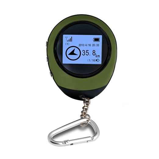 Keychain Handheld Mini GPS Navigation USB Rechargeable Location Finder Tracker for Outdoor Travel(Green)