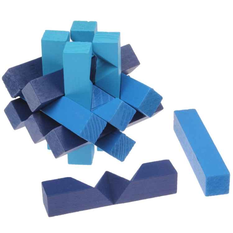 Intelligence Wooden Pull-Apart IQ Puzzle Magic Cube Toy