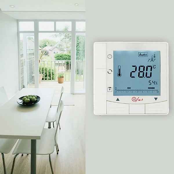 LCD Display Air Conditioning 2-Pipe Programmable Room Thermostat for Fan Coil Unit
