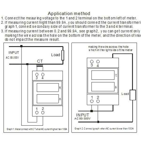 D52-2042 0.5 inch LED Digit Display Voltmeter Ammeter 2 in 1