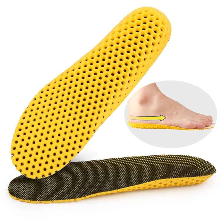 1 Pair Sports Shock Absorption Breathable Soft Thick Sweat Absorbent Insoles for Men / Women, Size: S(35-41 Yards)