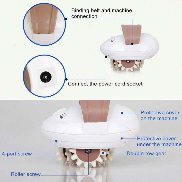 3D Mini Full Body Slimming Massager Roller Electric Slimmer Loss Weight Device, EU Plug