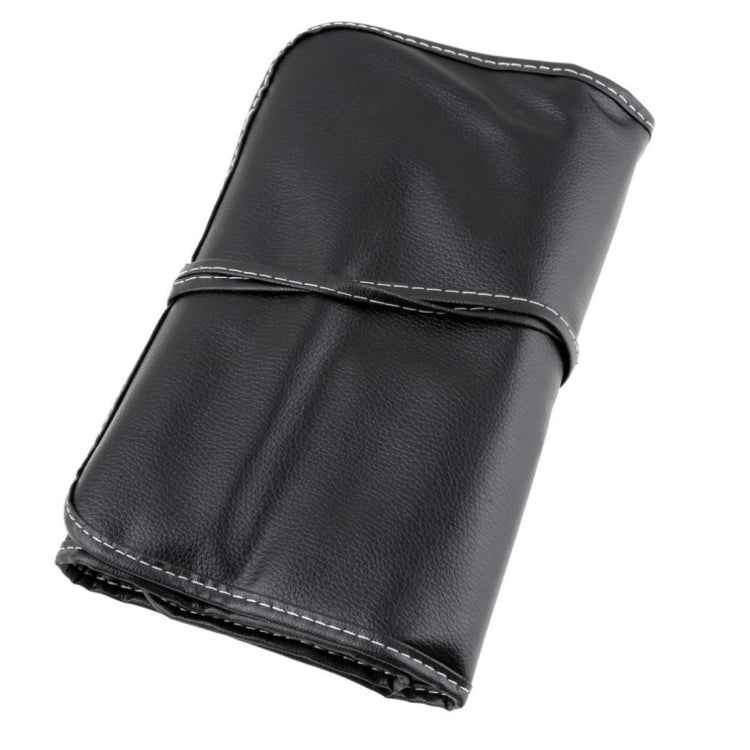 24 PCS Horse Hair Wooden Handle Cosmetic Brush Set with Black Leather Bag
