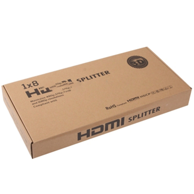 1 x 8 Full HD 1080P HDMI Splitter with Switch, V1.4 Version, Support 3D & 4K x 2K, 1x8 HDMI, Support 4Kx2K