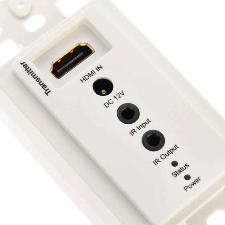 HDMI Single Cat5e / 6 50 Meters Wall Plate Extender, EU Plug