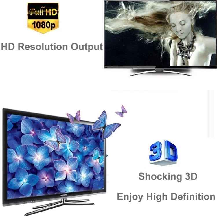 V1.4 Full HD 1080P 1 x 8 HDMI Amplifier Splitter, Support 3D