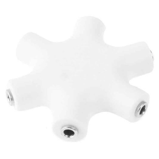 6 Ports Audio Splitter Headphone Connector, Compatible with Phones, Tablets, Headphones, MP3 Player, Car/Home Stereo & More,