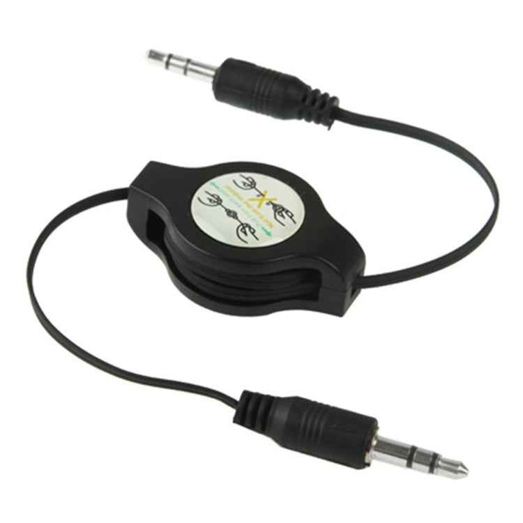 3.5mm Retractable Aux Audio Cable, Compatible with Phones, Tablets, Headphones, MP3 Player, Car/Home Stereo & More, Length: 11cm to 80cm