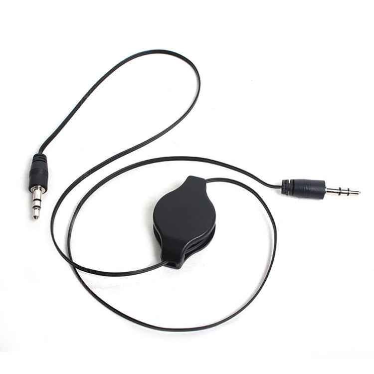 3.5mm Retractable Aux Audio Cable, Compatible with Phones, Tablets, Headphones, MP3 Player, Car/Home Stereo & More, Length: 11cm to 80cm