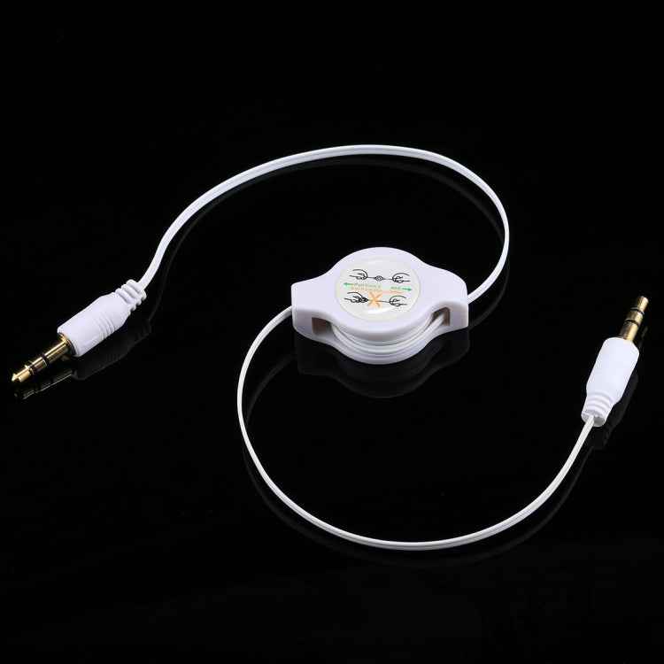 Aux Audio Cable 3.5mm Male to Male Retractable Cord, Compatible with Phones, Tablets, Headphones, MP3 Player, Car/Home Stereo & More, Length: 11cm  to 80cm