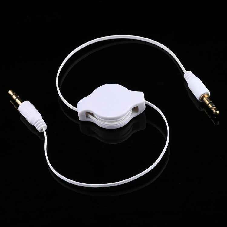 Aux Audio Cable 3.5mm Male to Male Retractable Cord, Compatible with Phones, Tablets, Headphones, MP3 Player, Car/Home Stereo & More, Length: 11cm  to 80cm