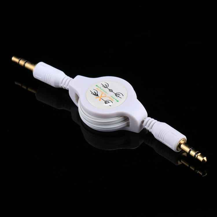 Aux Audio Cable 3.5mm Male to Male Retractable Cord, Compatible with Phones, Tablets, Headphones, MP3 Player, Car/Home Stereo & More, Length: 11cm  to 80cm