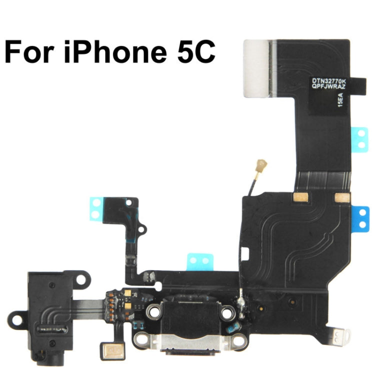 2 in 1 for iPhone 5C (Original Tail Connector Charger + Original Headphone Audio Jack Ribbon) Flex Cable, For iPhone 5C