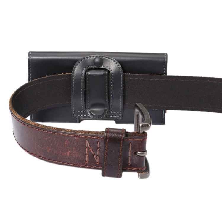Crazy Horse Texture Vertical Flip Leather Case / Waist Bag with Back Splint for iPhone 5G