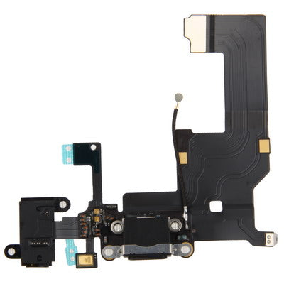 Original Tail Connector Charger Flex Cable + Headphone Audio Jack Ribbon Flex Cable for iPhone 5, For iPhone 5