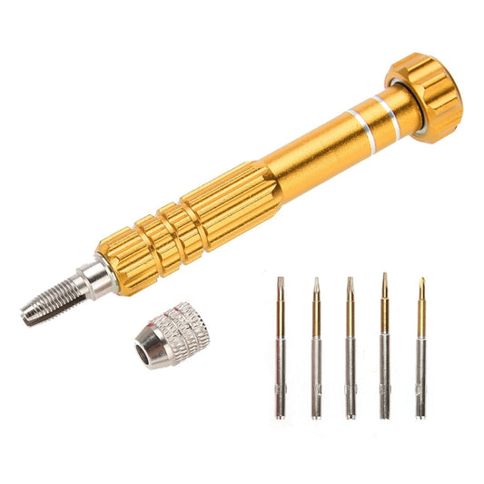 5 in 1 Gold Series Screwdriver Sets (T5 / T6 / 1.2 / 1.5 / 0.8), 5 in 1