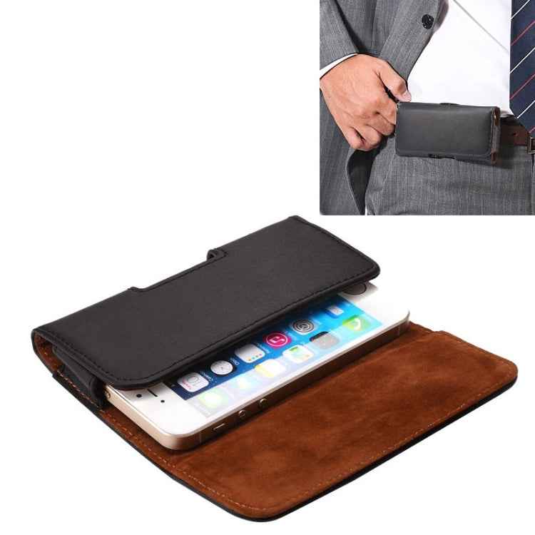 Crazy Horse Texture Vertical Flip Genuine Leather Case / Waist Bag with Back Splint for iPhone 4S / 5 / 5S / 5C