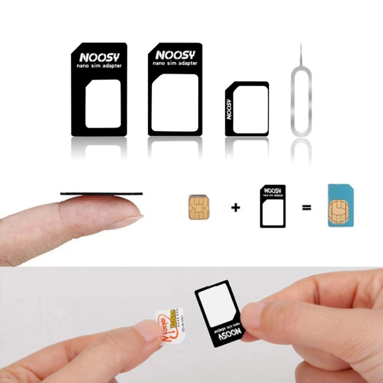 4 in 1 (Nano SIM to Micro SIM Card+ Micro SIM to Standard Card + Nano SIM to Standard Card + Sim Card Tray Holder Eject Pin Key Tool) Kit for iPhone 5 / iPhone 4 & 4S