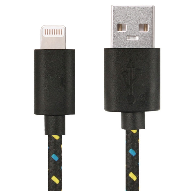 1m Nylon Netting USB Data Transfer Charging Cable For iPhone, iPad, Compatible with up to iOS 15.5