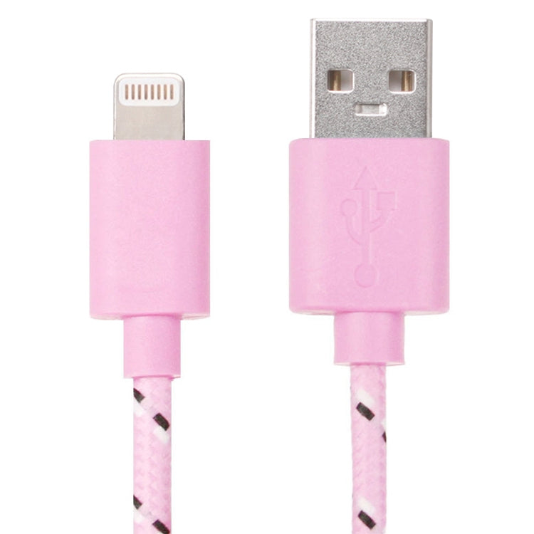 1m Nylon Netting USB Data Transfer Charging Cable For iPhone, iPad, Compatible with up to iOS 15.5