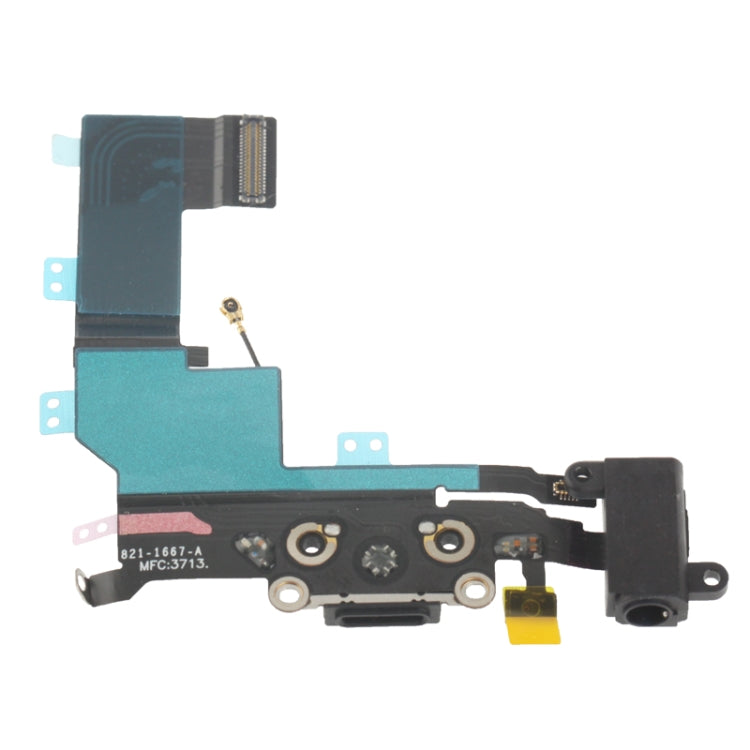 Original Charging Connector + Headphone Jack Flex Cable for iPhone 5S , For iPhone 5S
