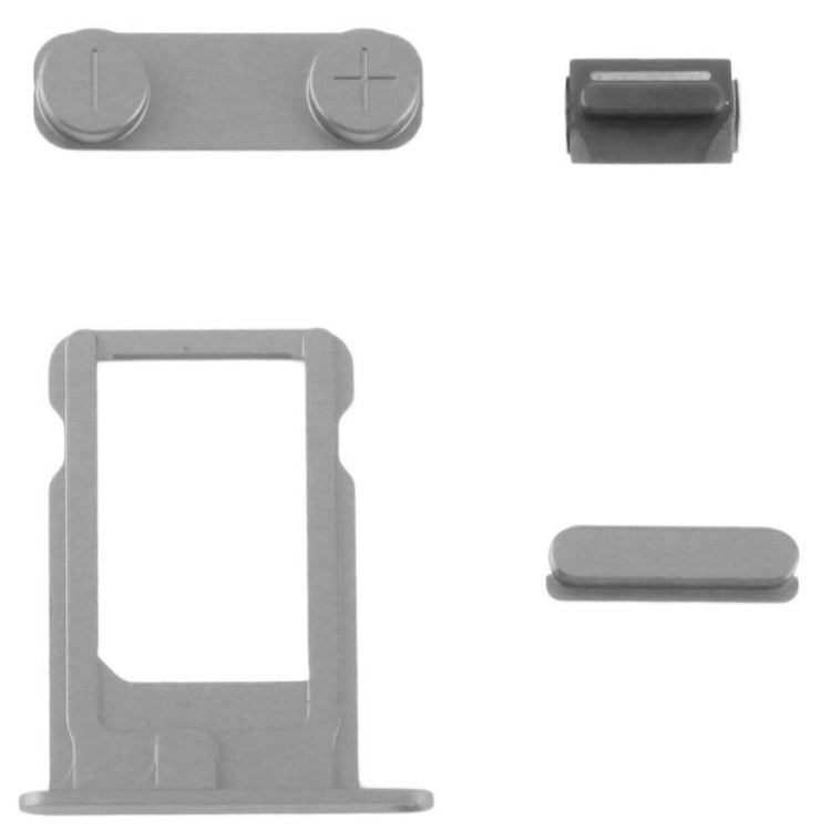 Full Housing Alloy  Back Cover with Mute Button + Power Button + Volume Button + Nano SIM Card Tray for iPhone 5S, For 5S, For iPhone 5S