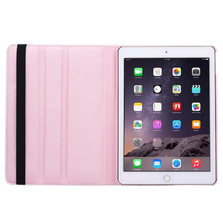 360 Degree Rotation Litchi Texture Flip Leather Case with 2 Gears Holder for iPad Air 2, For iPad Air 2