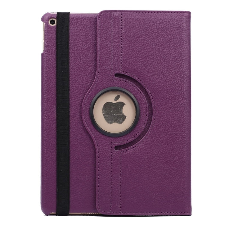 360 Degree Rotation Litchi Texture Flip Leather Case with 2 Gears Holder for iPad Air 2