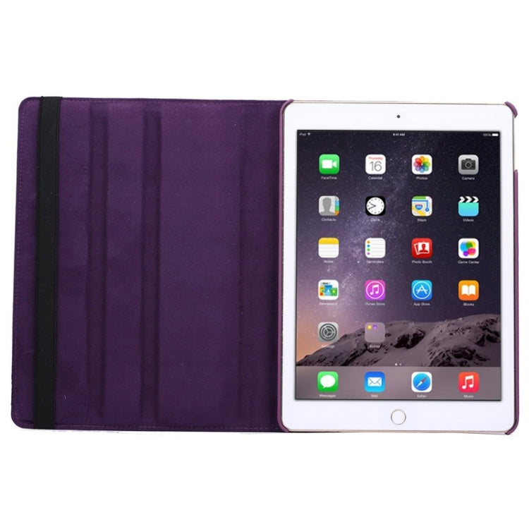 360 Degree Rotation Litchi Texture Flip Leather Case with 2 Gears Holder for iPad Air 2
