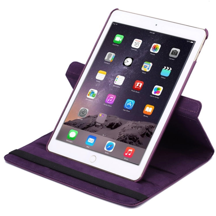 360 Degree Rotation Litchi Texture Flip Leather Case with 2 Gears Holder for iPad Air 2
