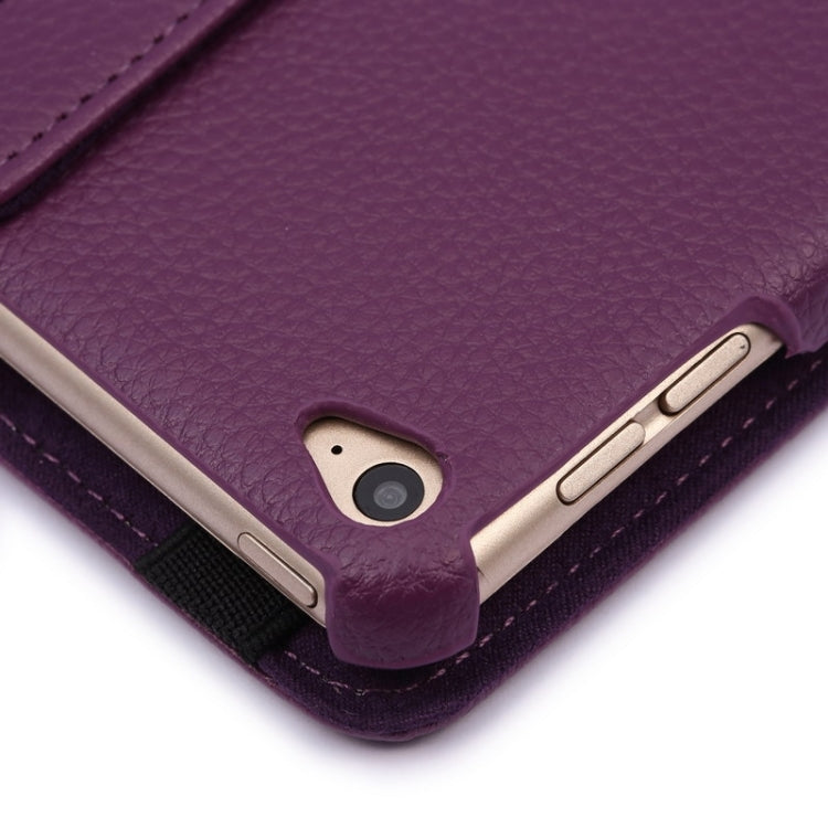 360 Degree Rotation Litchi Texture Flip Leather Case with 2 Gears Holder for iPad Air 2