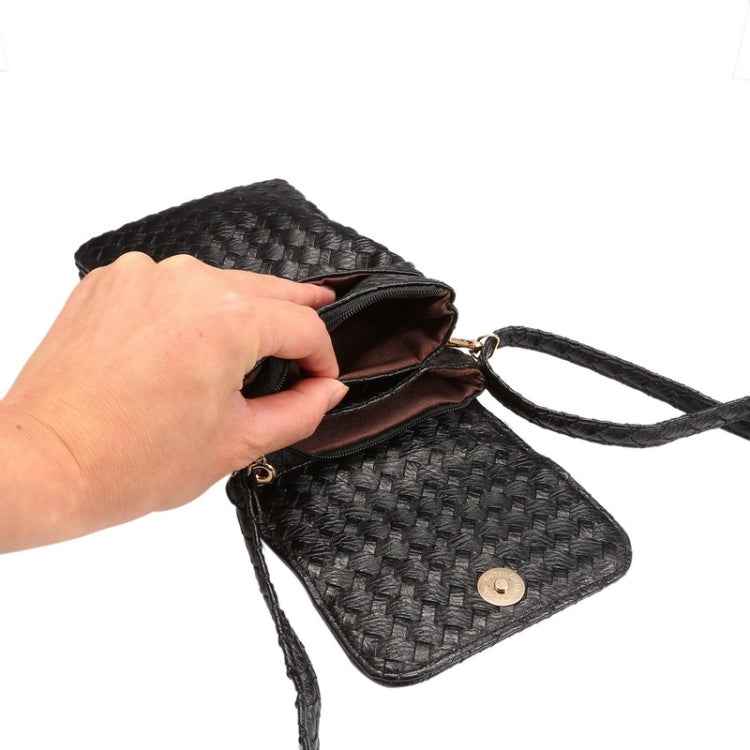 Woven Texture Universal Vertical Style Universal PU Leather Carrying Bag for iPhone 6s Plus / 6 Plus, Galaxy Note 5 & Note 4 & Note 3 / A8 / S6 edge / S6 edge+, Huawei P8 / P7 / Honor 6 Plus