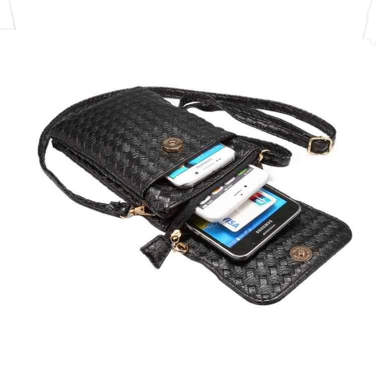 Woven Texture Universal Vertical Style Universal PU Leather Carrying Bag for iPhone 6s Plus / 6 Plus, Galaxy Note 5 & Note 4 & Note 3 / A8 / S6 edge / S6 edge+, Huawei P8 / P7 / Honor 6 Plus