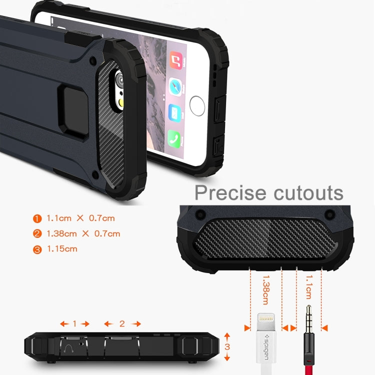 For iPhone 6 Plus & 6s Plus Tough Armor TPU + PC Combination Case
