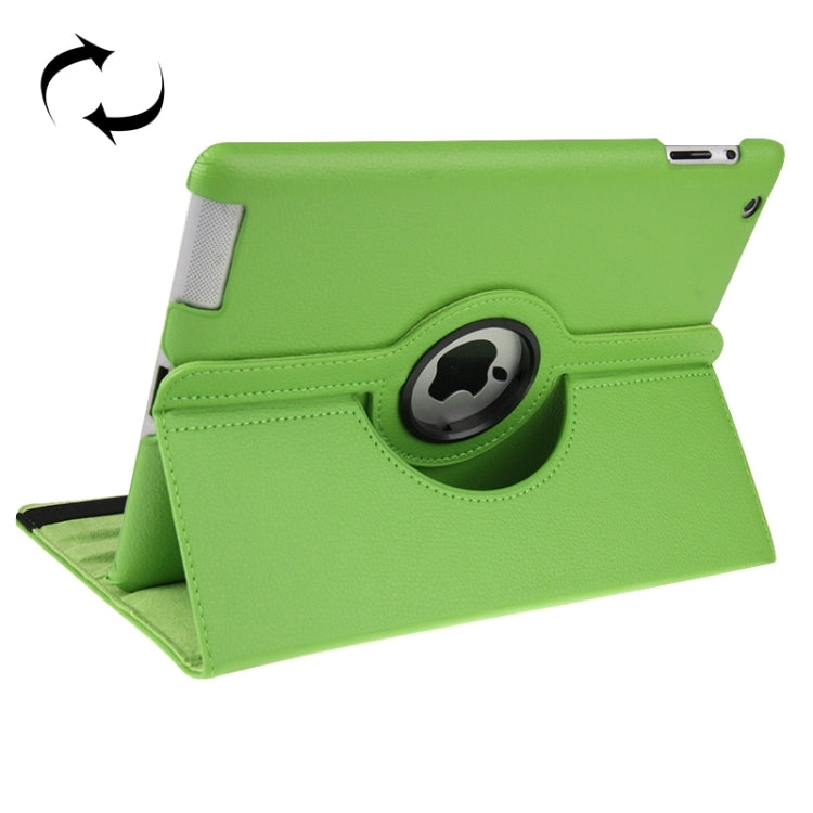 360 Degree Rotatable Leather Case with Sleep / Wake-up Function & Holder for New iPad (iPad 3), Sapphire Blue