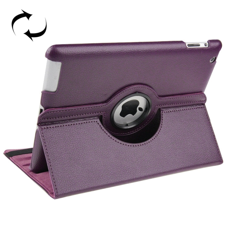 360 Degree Rotatable Leather Case with Sleep / Wake-up Function & Holder for New iPad (iPad 3), Sapphire Blue