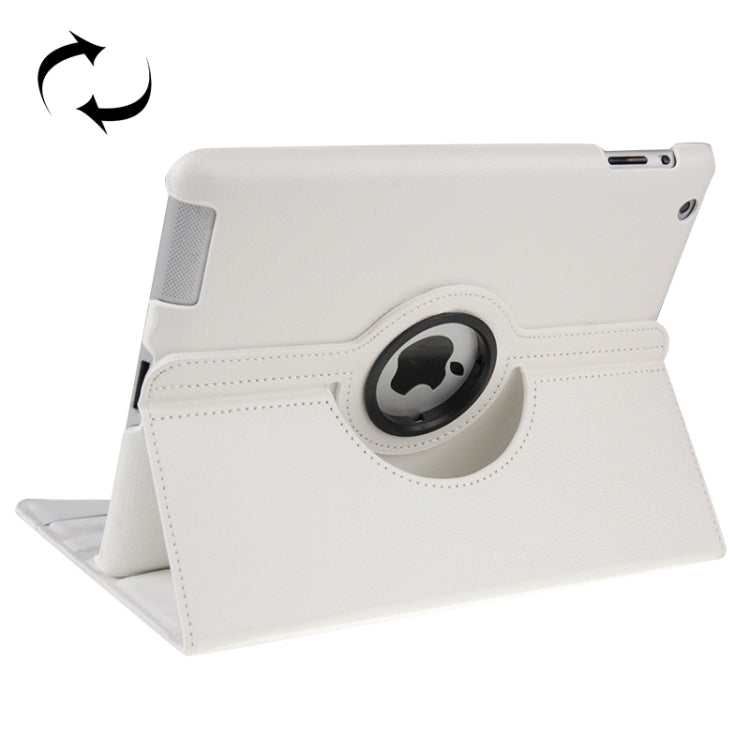 360 Degree Rotatable Leather Case with Sleep / Wake-up Function & Holder for New iPad (iPad 3), Sapphire Blue