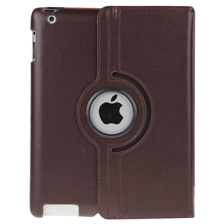 360 Degree Rotatable Leather Case with Sleep / Wake-up Function & Holder for New iPad (iPad 3), Sapphire Blue