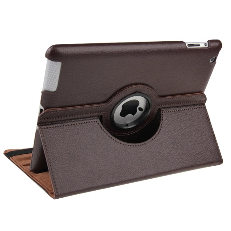 360 Degree Rotatable Leather Case with Sleep / Wake-up Function & Holder for New iPad (iPad 3), Sapphire Blue
