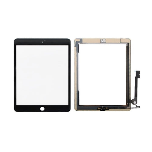Controller Button + Home Key Button PCB Membrane Flex Cable + Touch Panel Installation Adhesive  Touch Panel for iPad 4, For iPad 4
