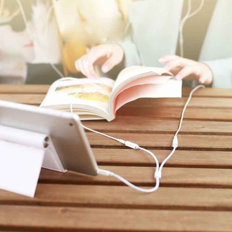 Aux Audio Cable Headphone Earphone Splitter Adapter, Compatible with Phones, Tablets, Headphones, MP3 Player, Car/Home Stereo & More
