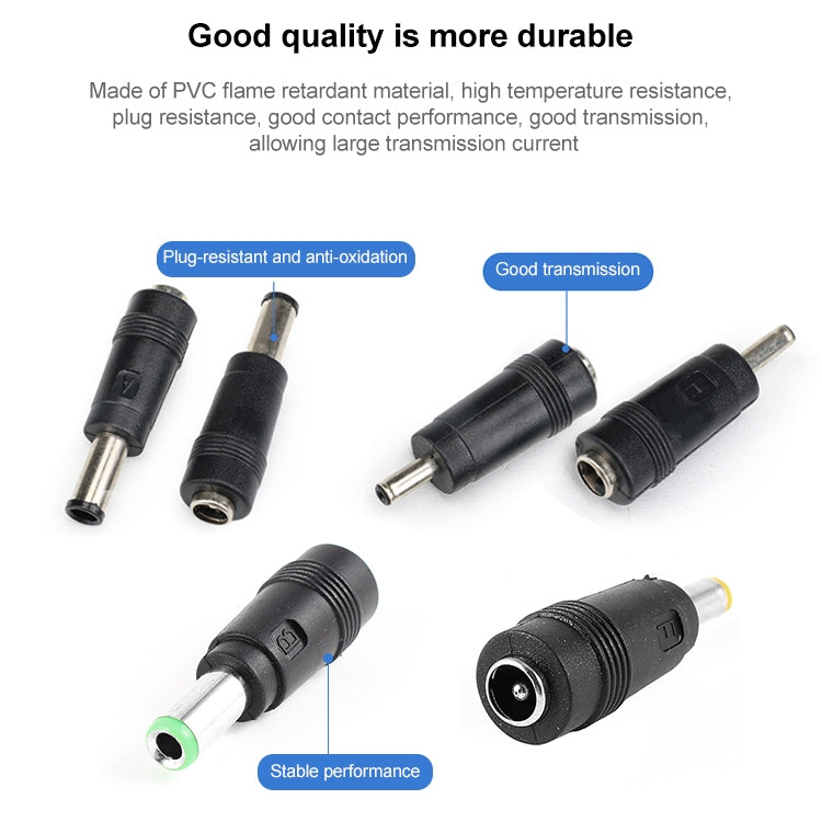 7.9 x 5.5mm DC Male to 5.5 x 2.5mm DC Female Power Plug Tip for Lenovo Laptop Adapter, 4.0 x 1.7mm for HP, (4.75+4.2)x1.6mm for HP, 4.8 x 1.7mm for HP, 5.0 x 1.4mm, 5.5 x 1.7mm for Acer, 5.5 x 2.5mm, 3 Pin for Dell, 6.3 x 3.0mm for Toshiba, 6.4 x 1.4mm...