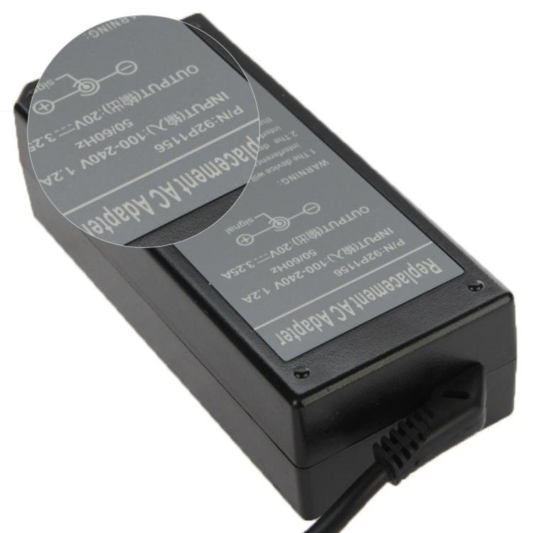 Adaptateur secteur 20 V 3,25 A pour ordinateur portable IBM/Lenovo, embouts de sortie : 7,9 mm x 5,5 mm, 3,25 A