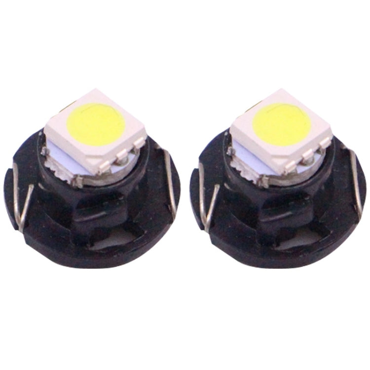 2 PCS T4.7 White Light 0.2W 12LM 1 LED SMD 5050 LED Instrument Light Bulb Dashboard Light for Vehicles, DC 12V, 0.2W T4.7
