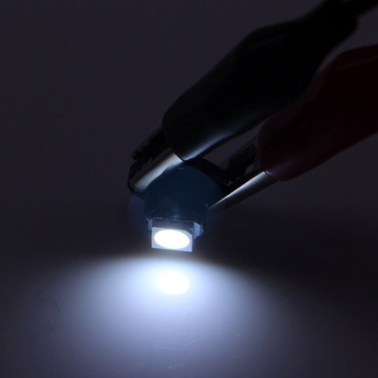 2 PCS T4.7 White Light 0.2W 12LM 1 LED SMD 5050 LED Instrument Light Bulb Dashboard Light for Vehicles, DC 12V, 0.2W T4.7