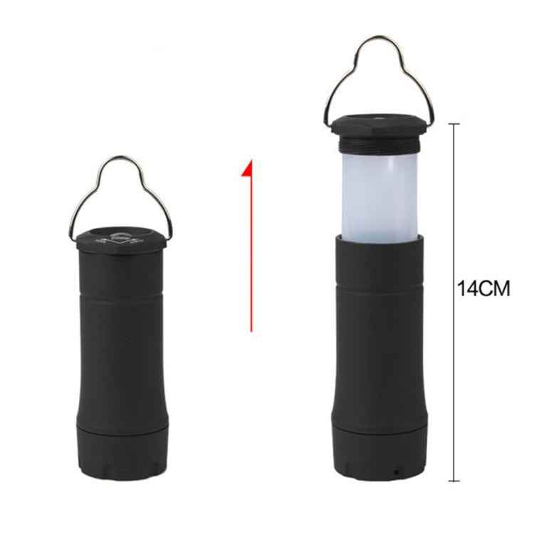 LED Flashlight Camping Lamp Handy Aluminum Ultra Bright Telescopic Torch with Clip