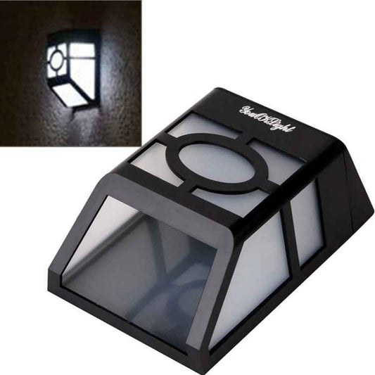 2 LED  Fence Lamp Solar Wall Mounted Light