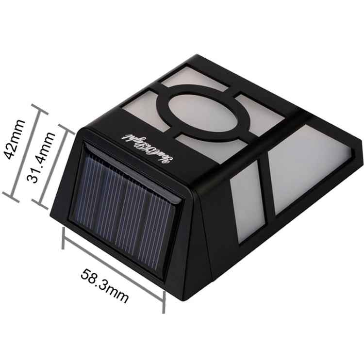 2 LED  Fence Lamp Solar Wall Mounted Light